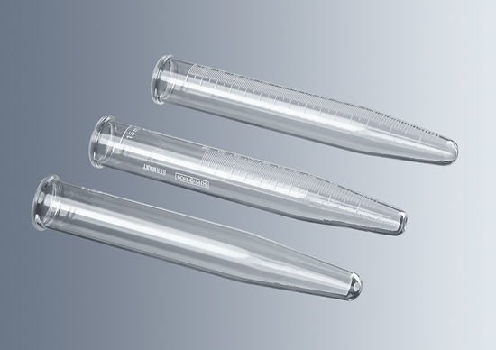 Marienfeld 3900022 Cam Santrifüj Tüpü, Soda Lİme, Dibi Konik, Taksimatlı, Dudaksız, 15 ml  Ambalaj Miktarı: 100 Ad.